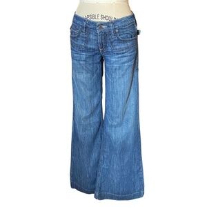 Taverniti Jeans Low Rise Wide Leg Flare SZ 27